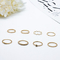 링틀 불순물 금 투명한 다이아몬드 반지 5 PC와 결혼하는 조정할 수 있는 티타늄을 껴안으세요